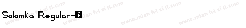 Solomka Regular字体转换